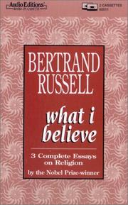 Cover of: What I Believe by Bertrand Russell