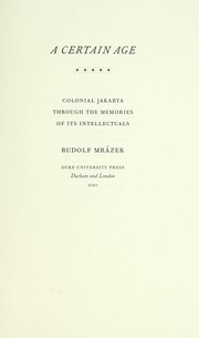 Cover of: A certain age by Rudolf Mrázek