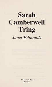 Cover of: Sarah Camberwell Tring | Janet Edmonds