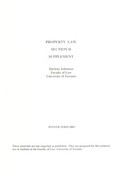 Cover of: Property law | Darlene Johnston