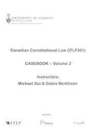 Cover of: Canadian constitutional law (ITLP301) | Michael Doi