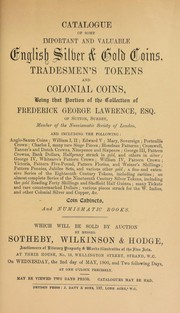 Cover of: Catalogue of some important and valuable English silver and gold coins, tradesmen