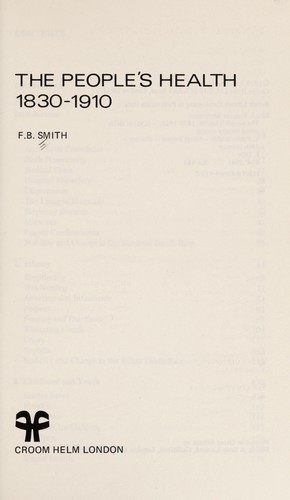 The people's health, 1830-1910 by F. B. Smith