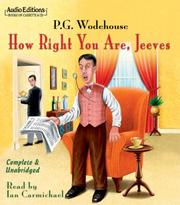 Cover of: How Right You Are, Jeeves by P. G. Wodehouse
