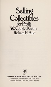 Cover of: Selling collectibles for profit & capital gain