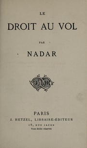 Cover of: Le droit au vol