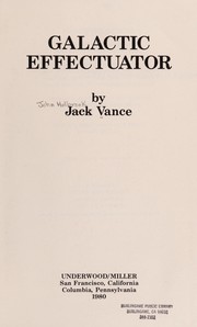 Cover of: Galactic Effectuator by Jack Vance
