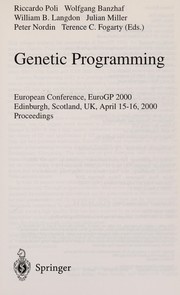 Cover of: Genetic programming by EuropGP 2000 (3rd 2000 Edinburgh, Scotland)
