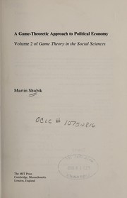 Cover of: Game Theory in the Social Sciences - Vol. 2 by Martin Shubik