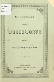 Cover of: Selections from Wordsworth | William Wordsworth