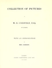 Cover of: Collection of pictures of W.G. Coesvelt, esq., of London by Jameson Mrs