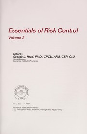 Cover of: Essentials of risk control | 