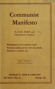 Cover of: Manifesto of the Communist party by Karl Marx