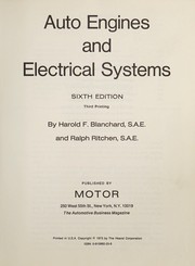 Cover of: Motor auto engines and electrical systems