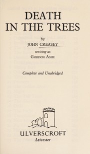 Cover of: Death in the Trees | John Creasey