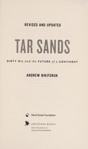 Cover of: Tar sands by Andrew Nikiforuk
