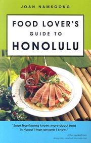 Cover of: Food Lover's Guide to Honolulu
