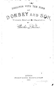 Cover of: Dombey and son. | Charles Dickens