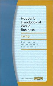 Cover of: Hoover's Handbook of World Business 2003 (Hoover's Handbook of World Business) by Hoover's Business Press