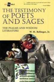 Cover of: The testimony of poets and sages: the Psalms and wisdom literature