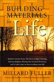 Cover of: Building Materials for Life, Vol. 1