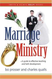Cover of: Marriage Ministry: A Guidebook (Smythe & Helwys Help! Books)