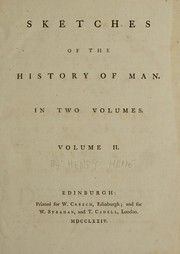 Cover of: Sketches of the history of man by Henry Home Lord Kames