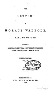 The Letters of Horace Walpole by Horace Walpole