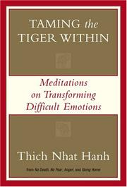 Cover of: Taming the Tiger Within by Thích Nhất Hạnh