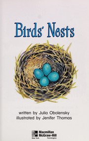 Cover of: Birds' nests by Julia Obolensky
