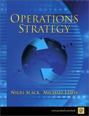 Cover of: Operations Strategy