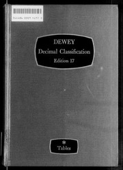 Dewey decimal classification and relative index by Melvil Dewey