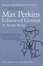 Cover of: Max Perkins, editor of genius by A. Scott Berg