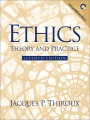 Cover of: Ethics by Jacques P. Thiroux