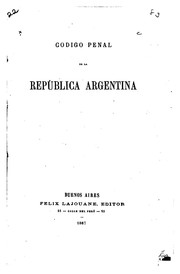 Código Penal by Argentina.