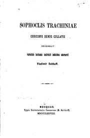 Cover of: Trachiniae by Sophocles, Wilhelm Dindorf