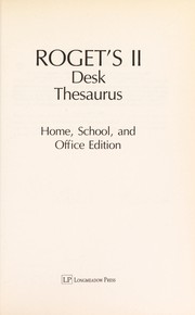 Cover of: Roget's II desk thesaurus by 