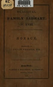 Cover of: Horace.