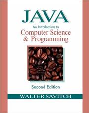 Cover of: Java: An Introduction to Computer Science & Programming (2nd Edition)
