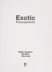 Cover of: Exotic houseplants by William Davidson