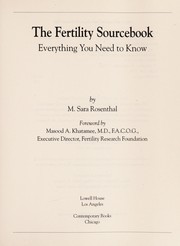 Cover of: The Fertility sourcebook | M. Sara Rosenthal