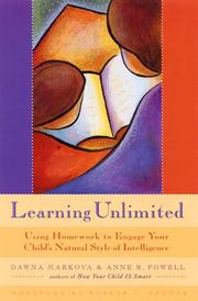 Cover of: Learning unlimited: using homework to engage your child's natural style of intelligence