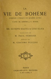 Cover of: La vie de Bohème by Giacomo Puccini