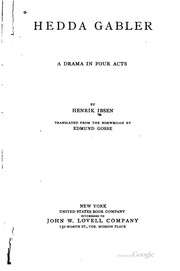 Cover of: Hedda Gabler: a drama in four acts