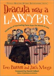 Cover of: Dracula Was a Lawyer by Erin Barrett, Jack Mingo