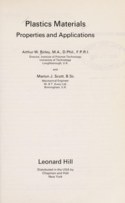 Cover of: Plastics materials | Arthur W. Birley