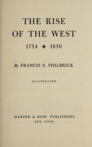 Cover of: The rise of the West, 1754-1830