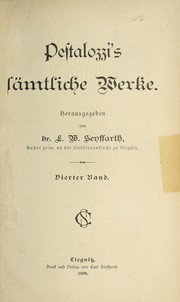 Cover of: Pestalozzi's sämtliche Werke