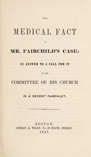 Cover of: The medical fact in Mr. Fairchild
