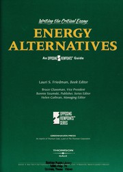Cover of: Energy alternatives: an opposing viewpoints guide